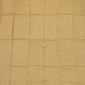 Taupe Woven Organza Saree With Floral Print & Embroidery