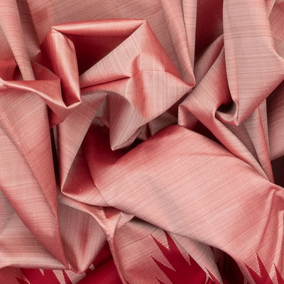 Dusty Pink Handloom Kanchipuram Korvai Silk Saree With Temple Border