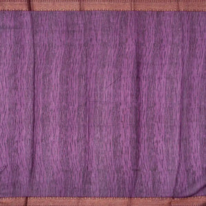 Burgundy Woven Chanderi Cotton Saree Printed With Small Motifs