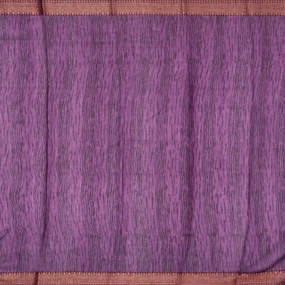 Burgundy Woven Chanderi Cotton Saree Printed With Small Motifs