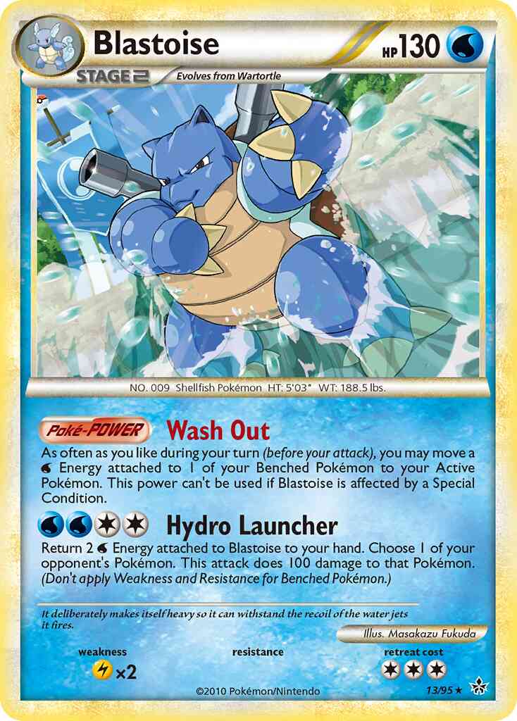 Blastoise - 13/95 - Rare [hgss2-13] [Reverse Holo]