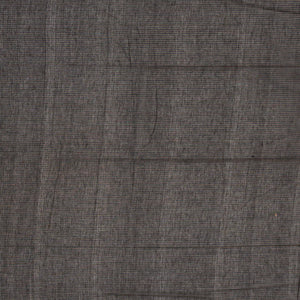 Black Handloom Bengal Cotton Saree With Stripes & Buttas