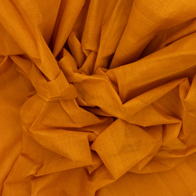 Turmeric Yellow Handloom Rasipuram Cotton Saree With Annam Motifs