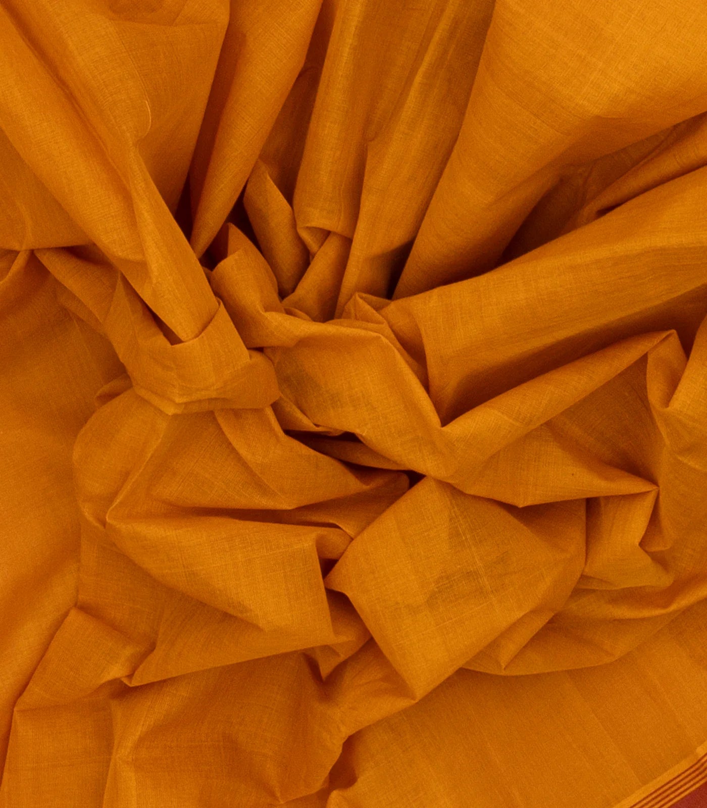 Turmeric Yellow Handloom Rasipuram Cotton Saree With Annam Motifs