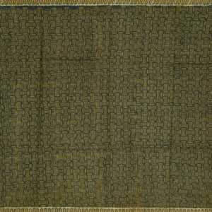 Sea Green Handloom Chanderi Cotton Saree With Printed Floral Motifs