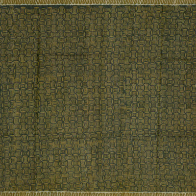 Sea Green Handloom Chanderi Cotton Saree With Printed Floral Motifs