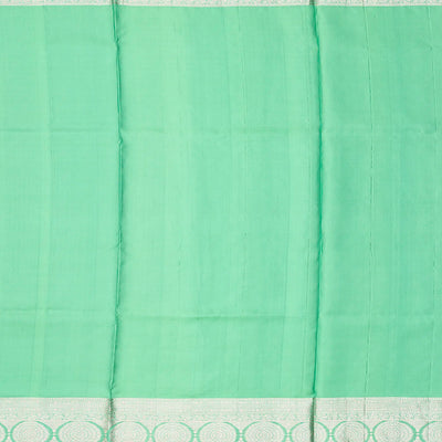 Red Handloom Soft Silk Saree With Floral Zari Buttas-Red