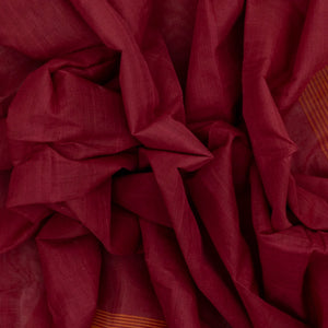 Crimson Handloom Rasipuram Cotton Saree With Contrast Border