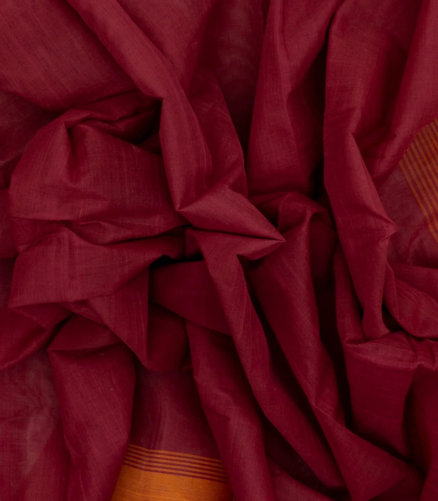 Crimson Handloom Rasipuram Cotton Saree With Contrast Border