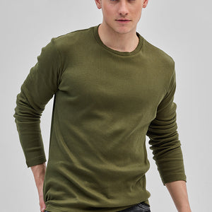 Olive Textured Sweatshirt