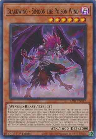 Blackwing - Simoon the Poison Wind - RA01-EN012 - Super Rare - 1st Edition