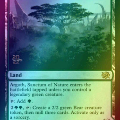 Argoth, Sanctum of Nature // Titania, Gaea Incarnate [256as] [Prerelease] [The Brothers' War: Promos] [Foil]