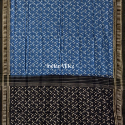 Sky Blue Maniabandha Odisha Ikat Cotton Saree