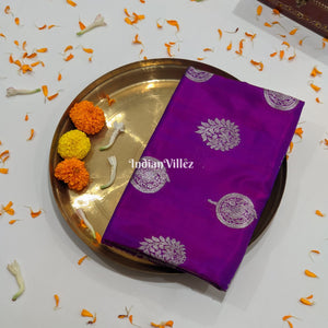 Purple & Pink Venkatagiri Silk Pattu Saree