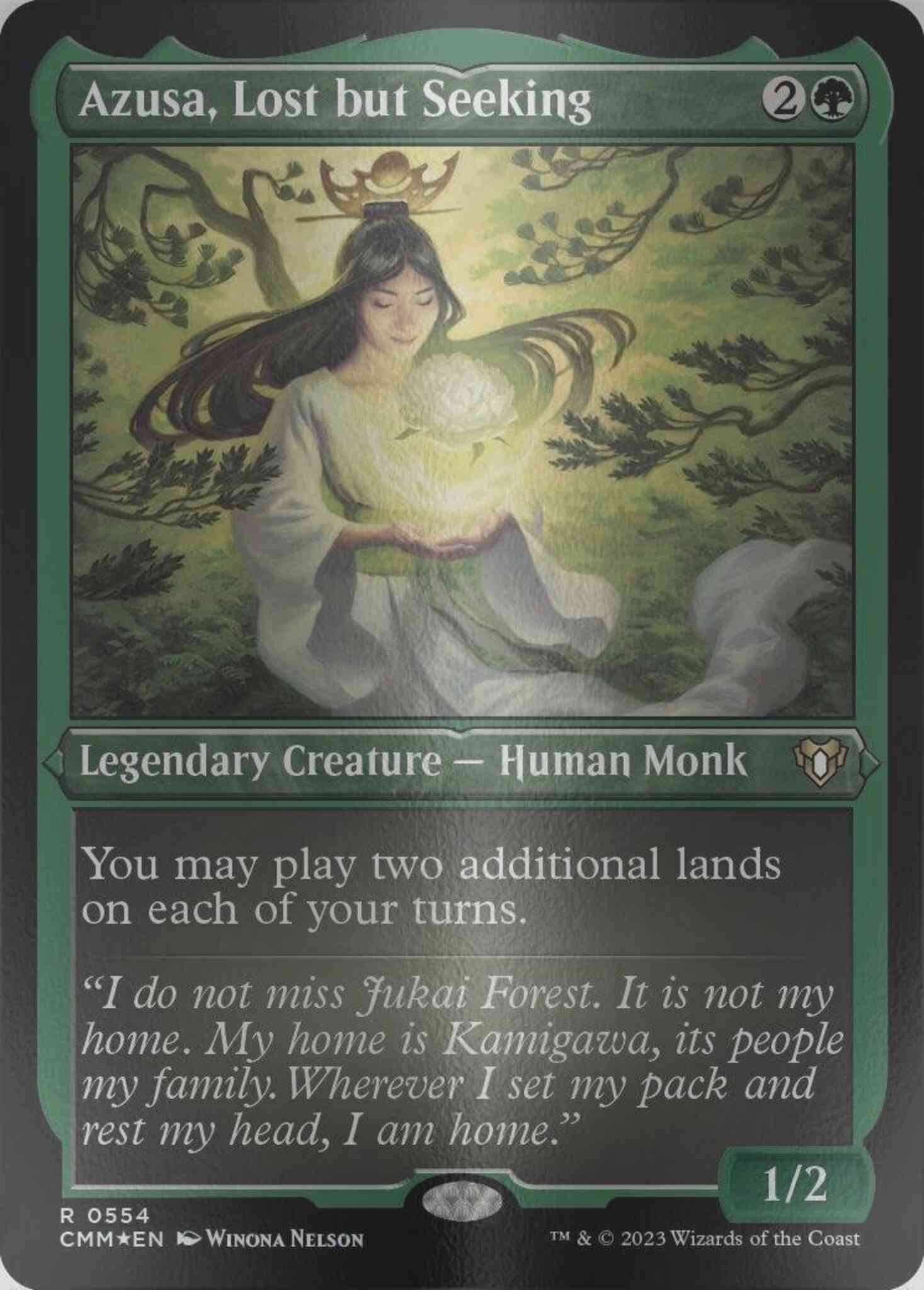 Azusa, Lost but Seeking [554] [Commander Masters] [Etched Foil]