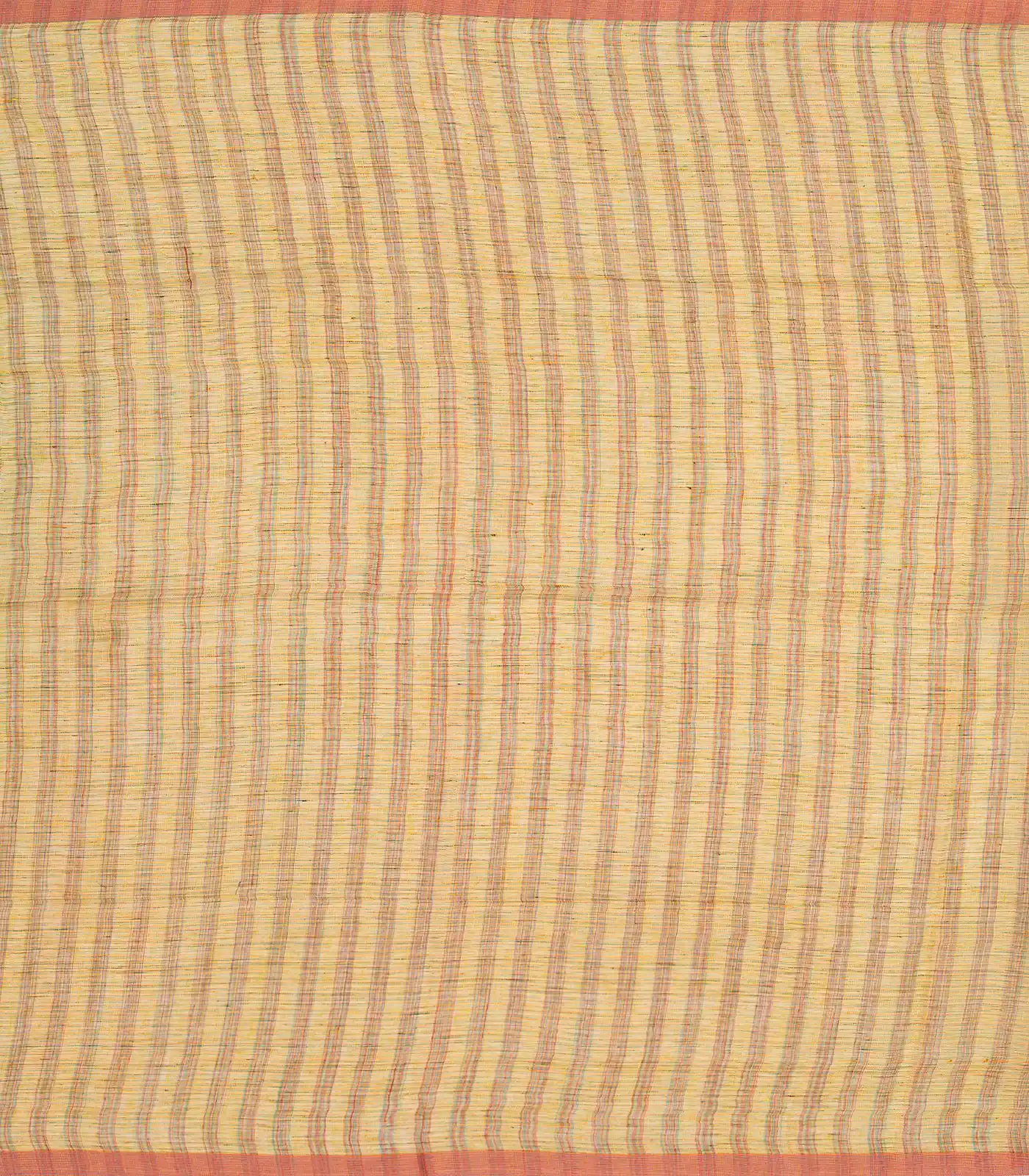 Aquamarine Handloom Linen Saree With Temple Buttas