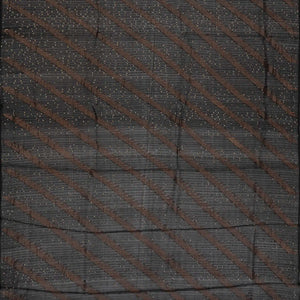 Sandal Handloom Tussar Silk Saree Printed With Floral Motifs