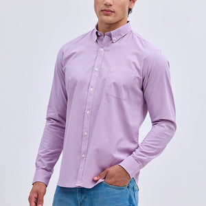 Lavender Checks Slim Fit Shirt
