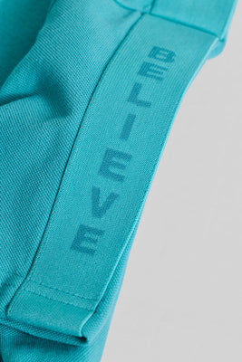 Believe Turquoise Polo T-Shirt