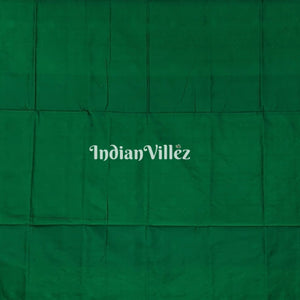 Black Green Kumbha Design With Patli Exclusive Sambalpuri Ikat Silk Saree