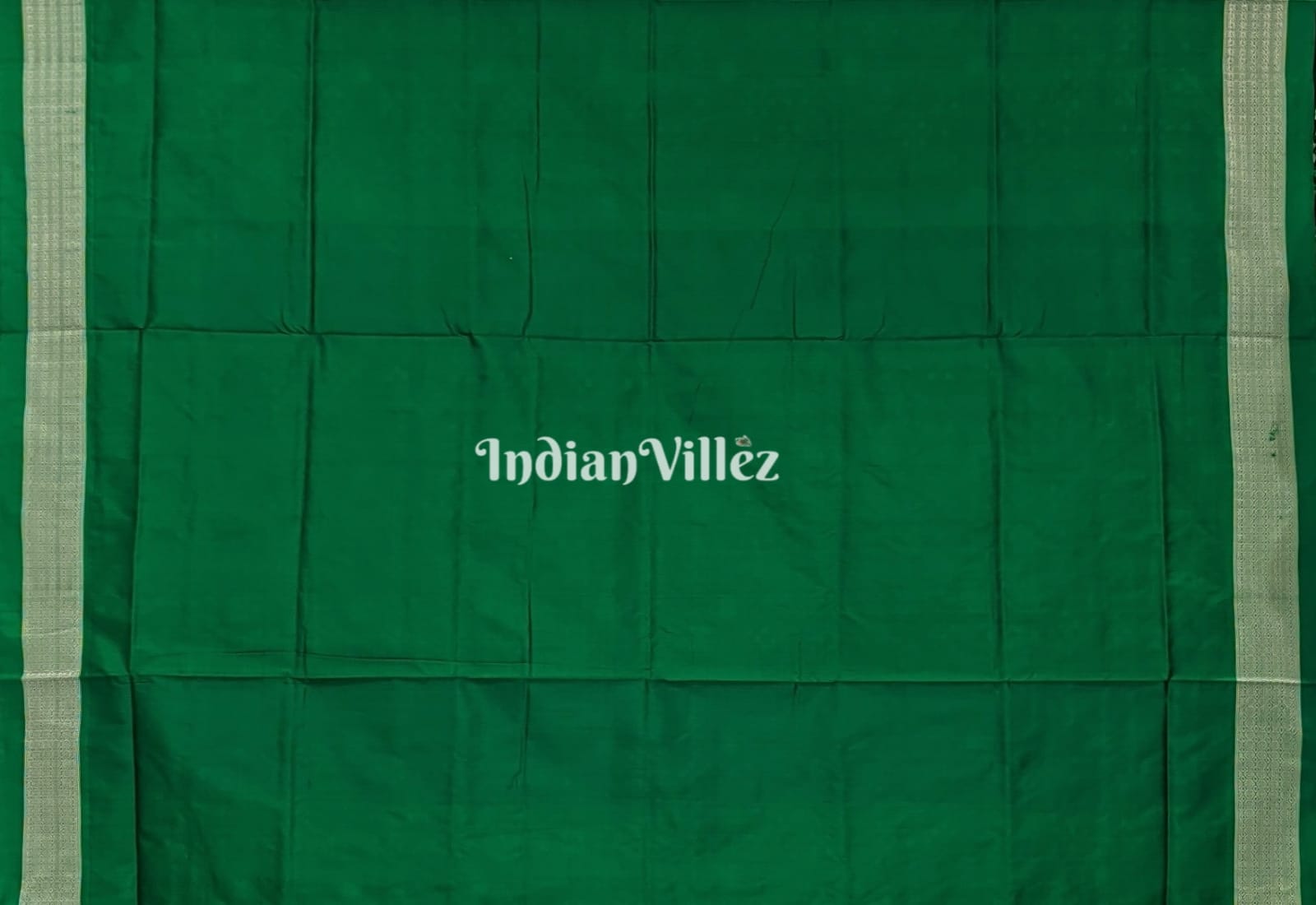 Black Green Kumbha Design With Patli Exclusive Sambalpuri Ikat Silk Saree