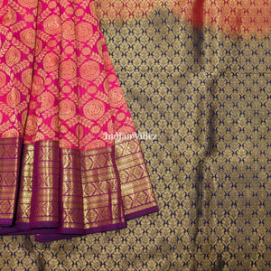 Rani Pink Pure Kanjivaram Silk Saree