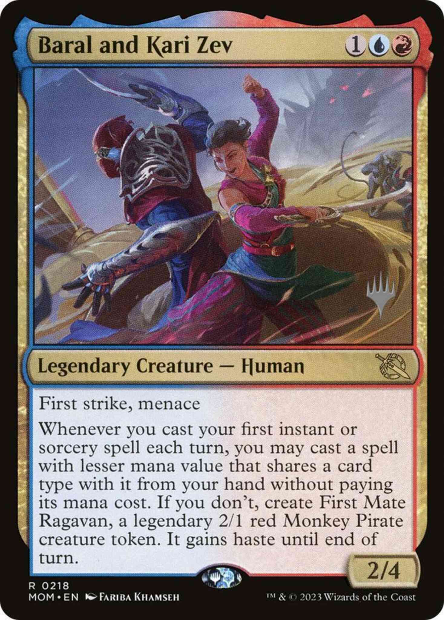 Baral and Kari Zev [218p] [Promo Pack] [March of the Machine: Promos] [Non-Foil]