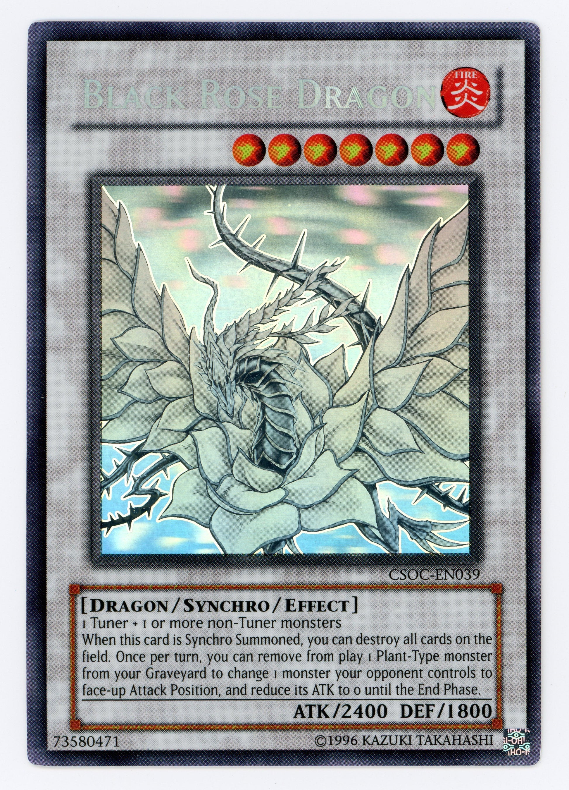 Black Rose Dragon - CSOC-EN039 - Ghost Rare - Unlimited - Scan 15179