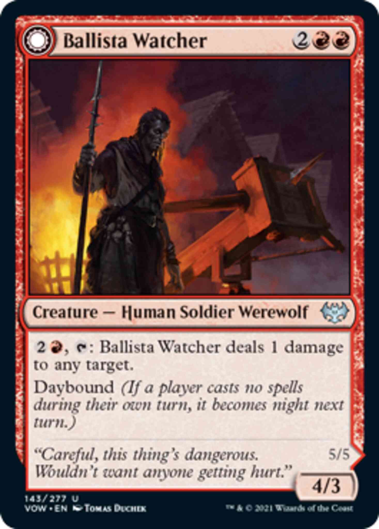Ballista Watcher // Ballista Wielder [143] [Innistrad: Crimson Vow] [Non-Foil]