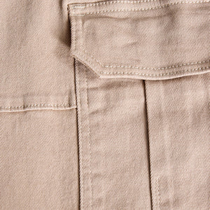 Beige Slim Fit Cargo Jeans