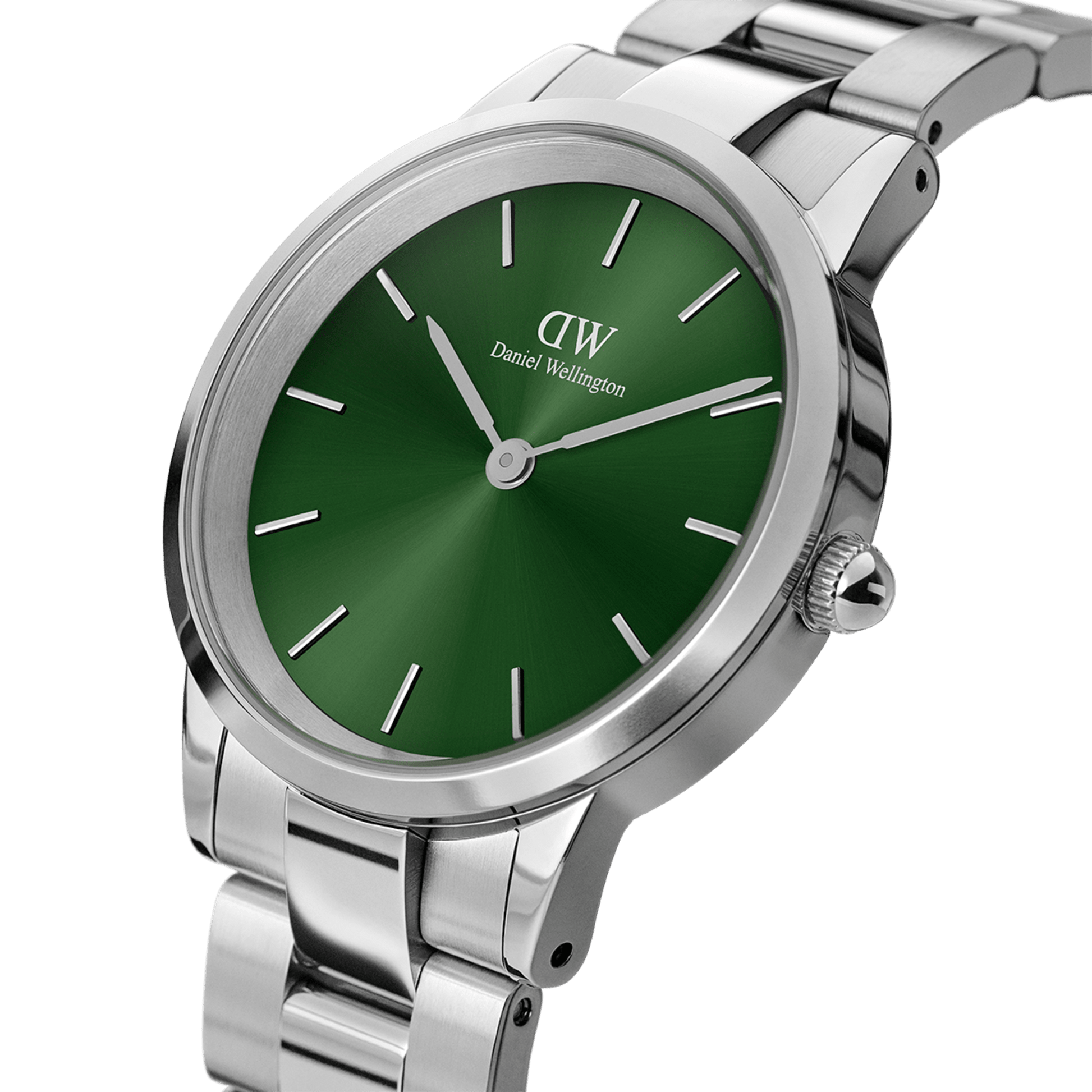 Iconic Link Emerald Green & Silver