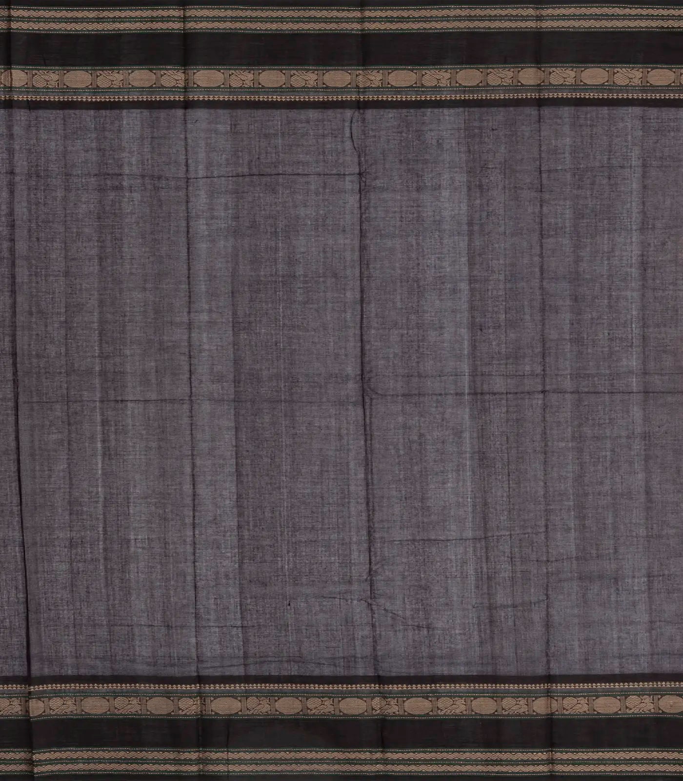 Mustard Handloom Korvai Kanchi Cotton Saree With Annam Buttas