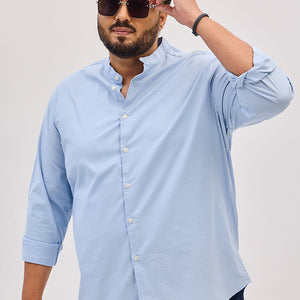 Light Blue Mandarin Shirt