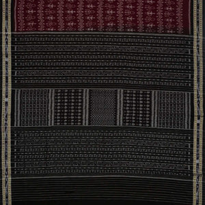 Dark Purple Handloom Orissa Cotton saree With Worli Design