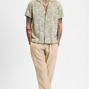 Sage Abstract Box Fit Shirt