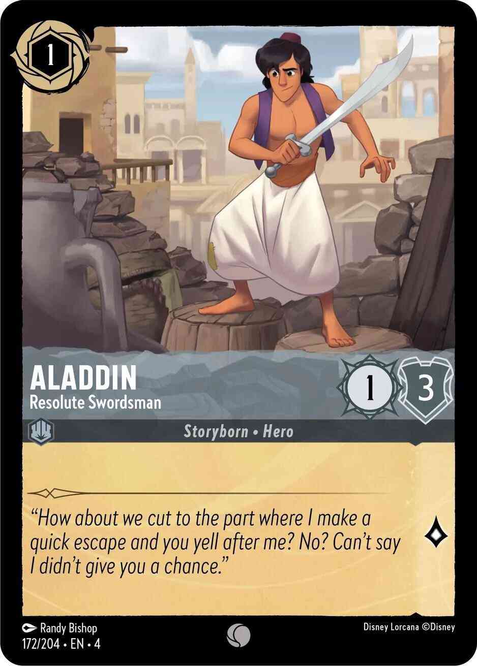 Aladdin - Resolute Swordsman - 172/204 [Ursula's Return] [Cold Foil]