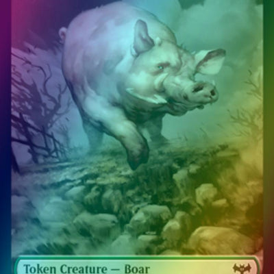 Blood Token (17) // Boar Token (12) [Innistrad: Crimson Vow: Tokens] [Foil]