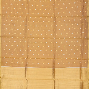 Gold Handloom Banarasi Tissue Silk Saree With Jaal Motifs