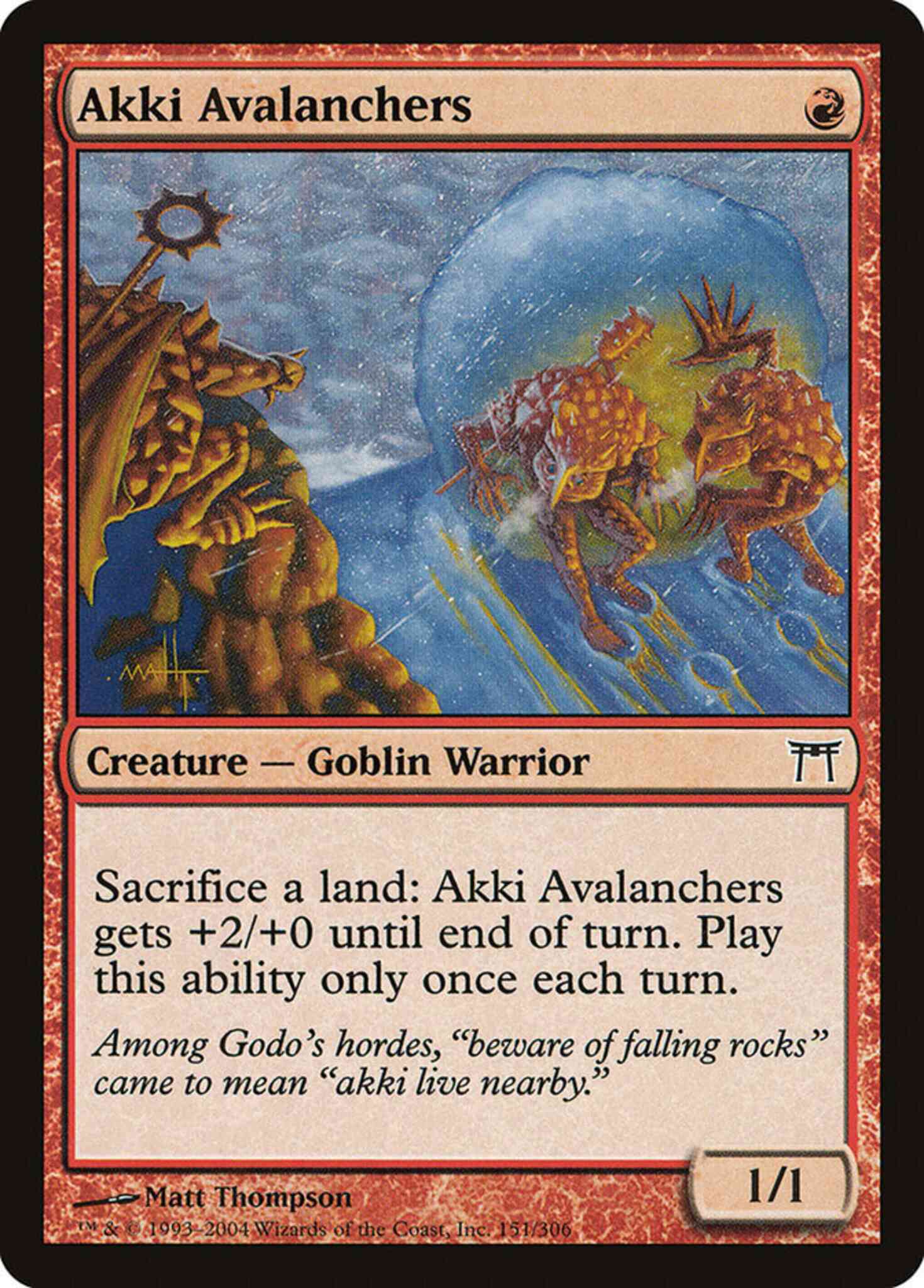 Akki Avalanchers [151] [Champions of Kamigawa] [Non-Foil]