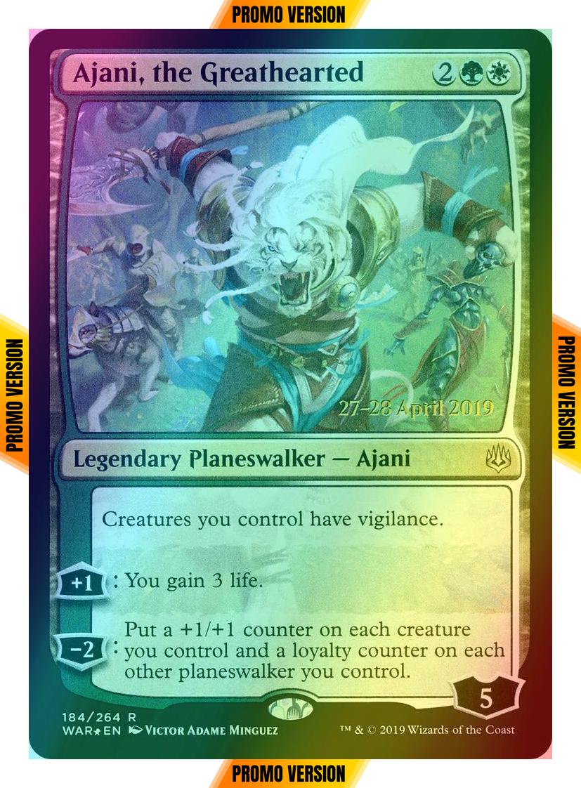 Ajani, the Greathearted [Prerelease] [184s] [War of the Spark Promos] [Foil]