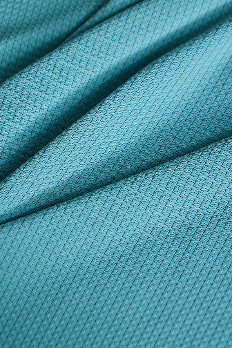 Turquoise Textured Polo T-Shirt