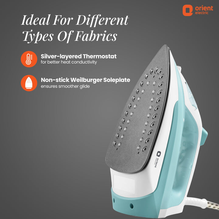 Fabrifeel Non Stick Steam Iron for Clothes