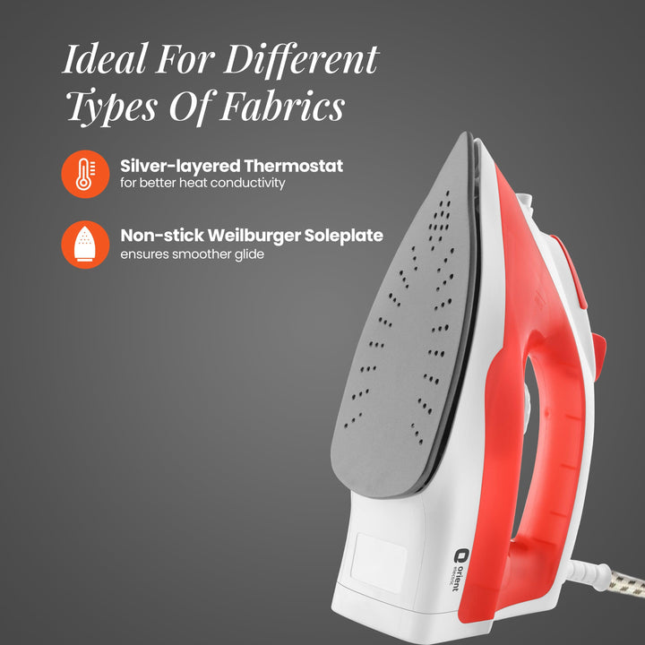 Fabrifeel Non Stick Steam Iron for Clothes