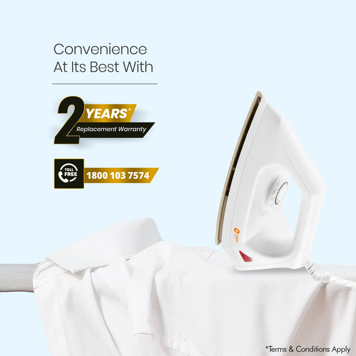 Fabrismooth Non-Stick Dry Iron (White)