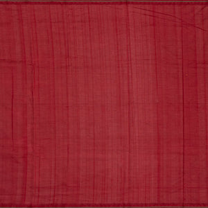 Lemon Yellow Handloom Poly Cotton Saree With Annam Buttas & Crimson Pallu