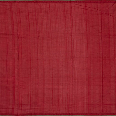 Lemon Yellow Handloom Poly Cotton Saree With Annam Buttas & Crimson Pallu