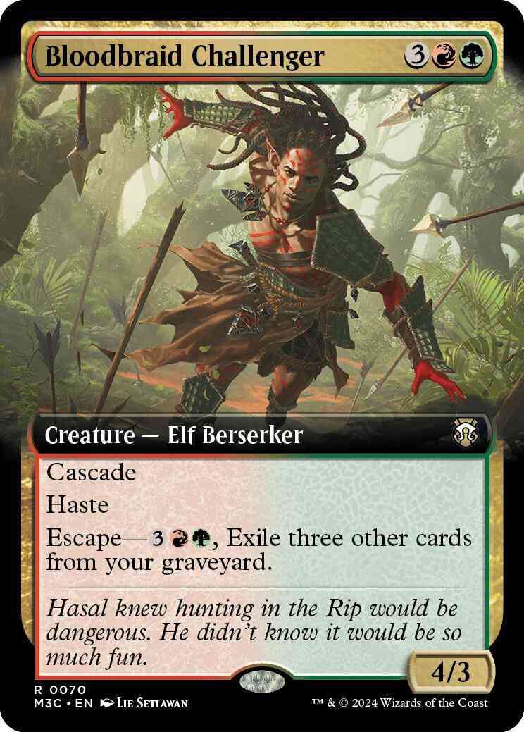 Bloodbraid Challenger [70] [Extended Art] [Modern Horizons 3: Commander] [Non-Foil]