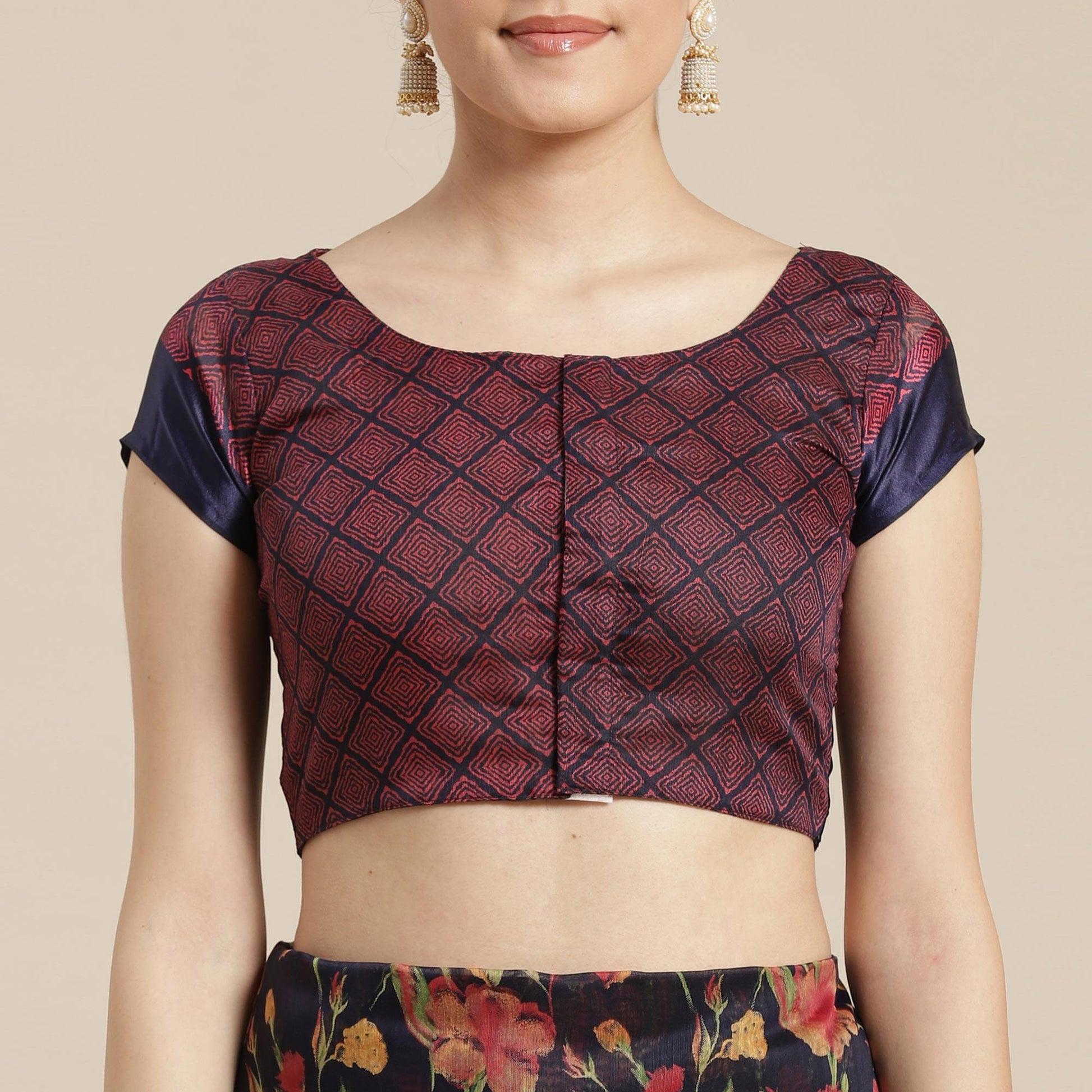 Fantastic Blue Colored Casual Wear Floral Printed Cotton Silk Saree