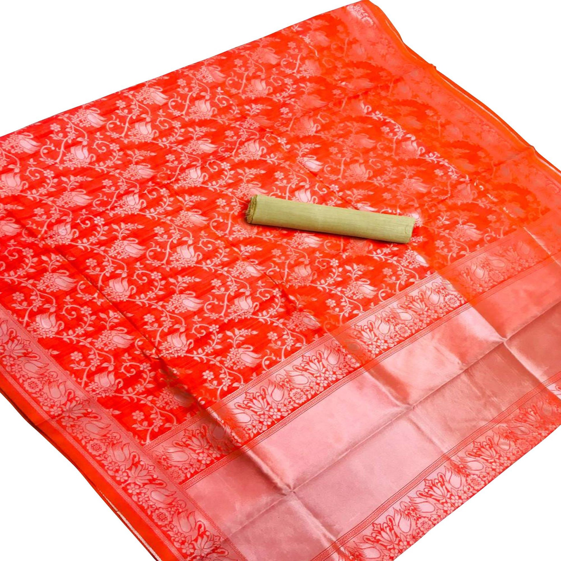 Fantastic Pink Colored Festive Wear Woven Banarasi Silk Saree