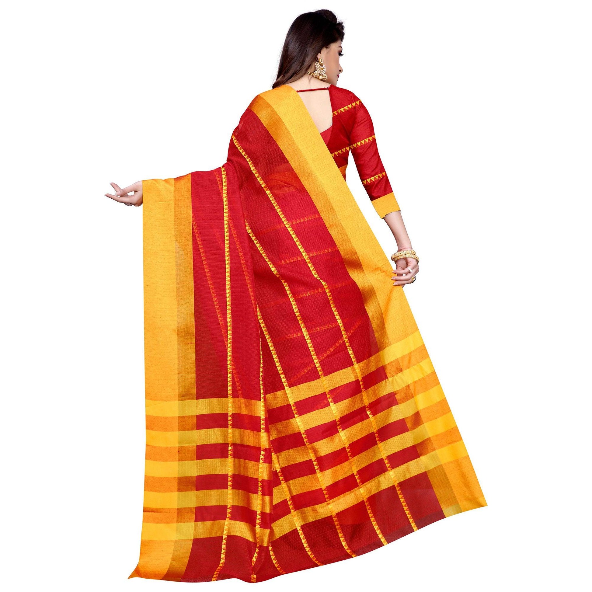 Fantastic Red Colored Festive Wear Manipuri Silk Saree